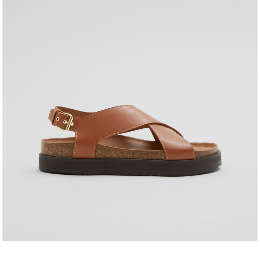 & Other Stories Brown Leather Sandals